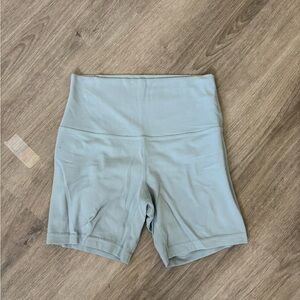 Women's High-Waisted Light Blue Shorts